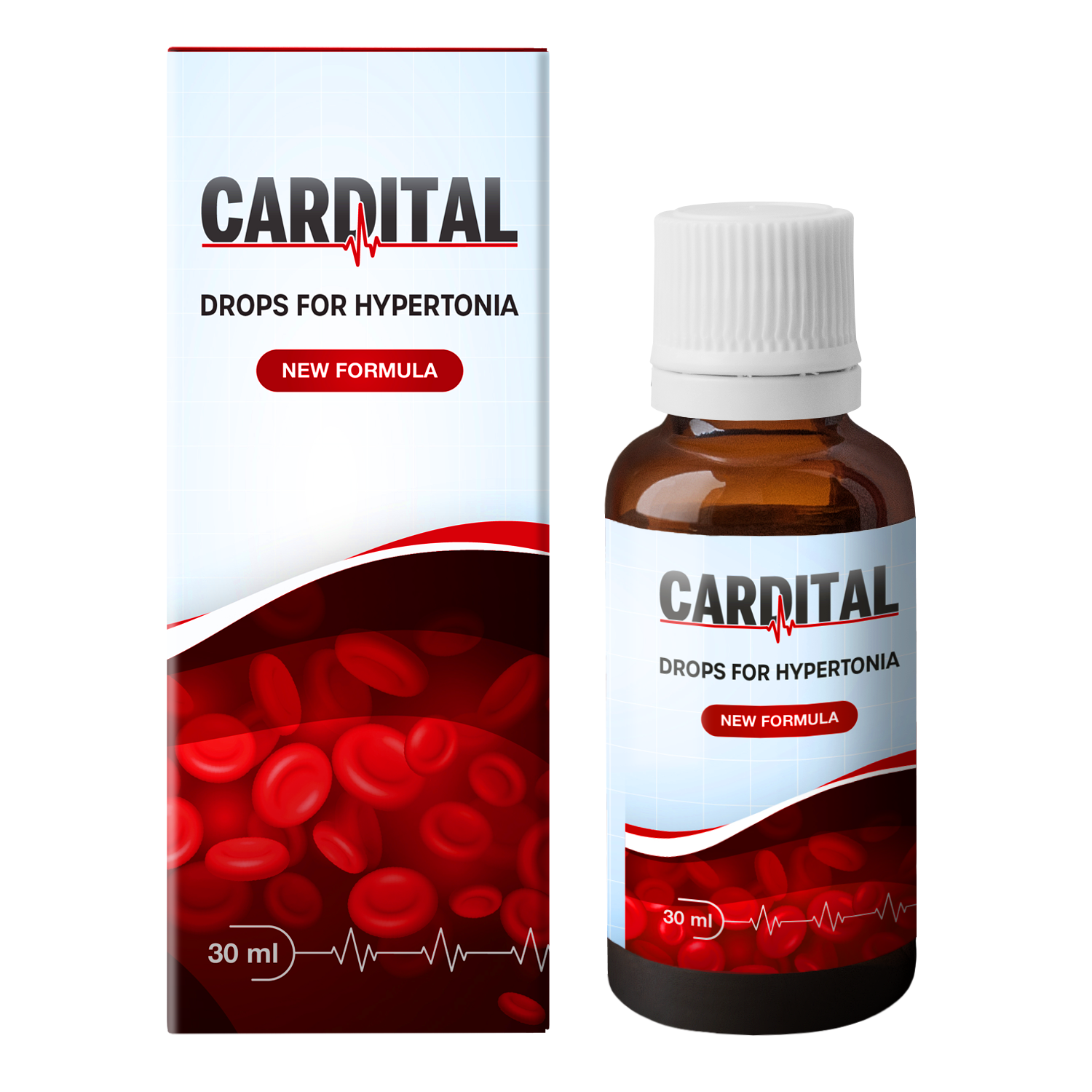Cardital Drops Verpackung mit Flasche